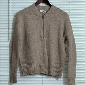 Madewell York Sweater S Alpaca
Wool Acrylic Half-Zip Pullover
Pink Stretch